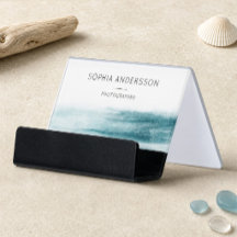 Oceano Azul Empoeirado em Aquarela Elegante