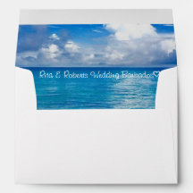 Oceano Azul| Envelope personalizado 7 ¼" x 5 ¼"