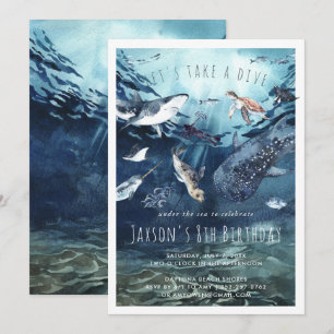 Oceano de Aquarela   CONVITE DE ANIVERSÁRIO