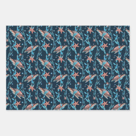 Oceano de Tartarugas Submarinas Nadando Semana do