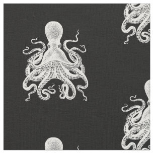 Oceano do tecido de Steampunk do polvo de Kraken