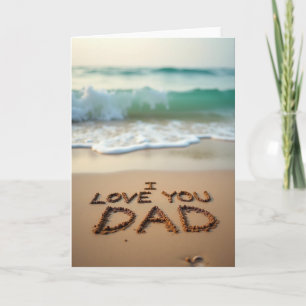 Oceano Eu Te Amo Papai Cartão de Areia