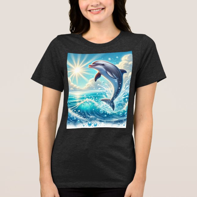 Oceano Play: Golfinho Splash Tee (Frente)