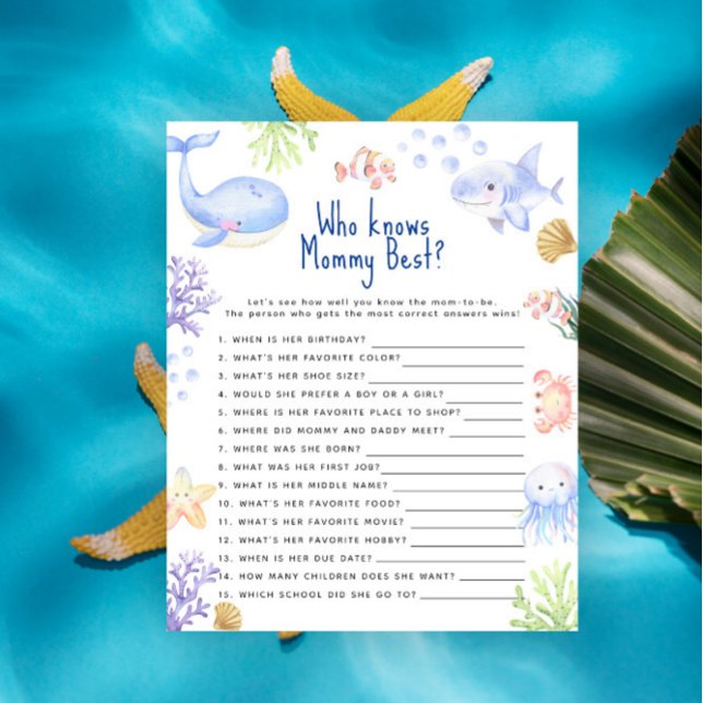 Oceano sob o mar Quem conhece melhor as mamães (Criador carregado)