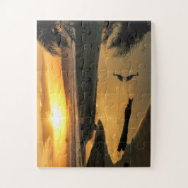 Oceano Sunset, Quebra-cabeça de Reflexão de Herões