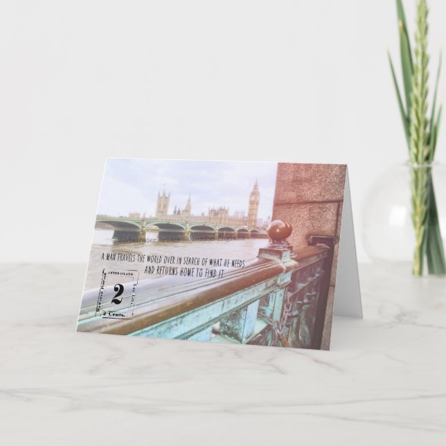 OCIDENTE DO Cartão de Saudação de THAMES (Frente)