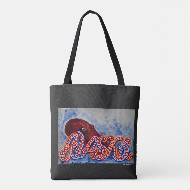 OctoAlaska & Borealis Run Tote Bag (Verso)