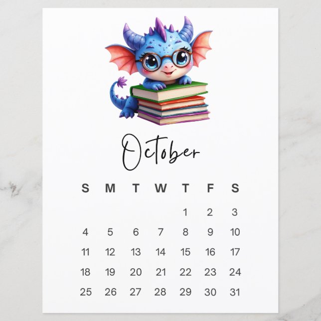 October Baby Dragon Cozy Storybook Fantasy (Frente)