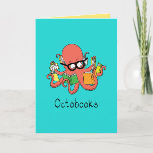 Octobooks - Cartão de Saudação de Livros de Leitur