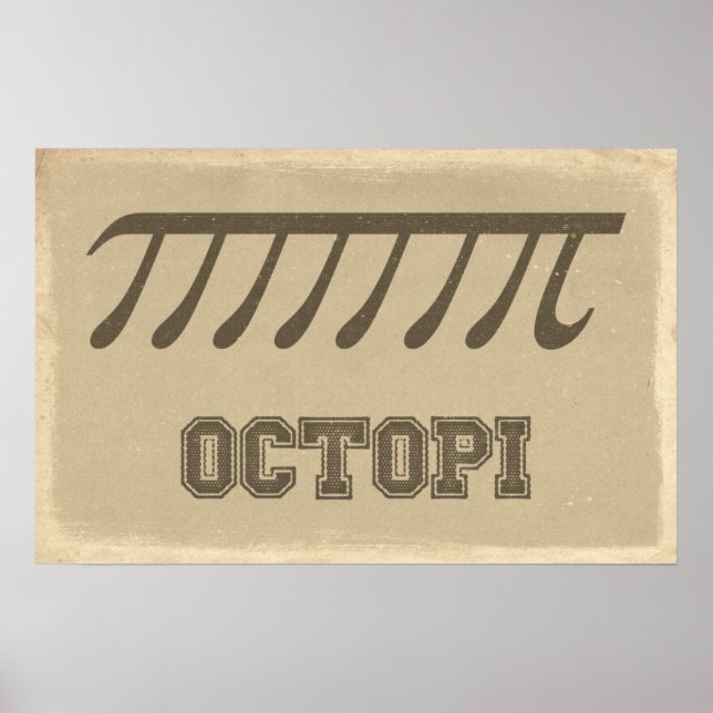 Octopi - Poster de matemática (Frente)