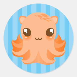 Octopus Adorável - Adesivos Kawaii Cute