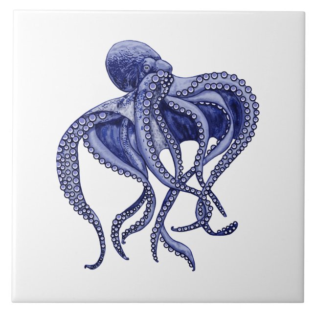 Octopus azul e branco (Frente)