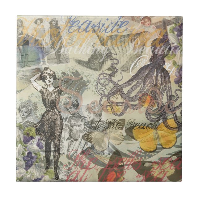 Octopus Beach Antique Coastal Steampunk (Frente)