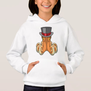 Octopus como cavalheiro com chapéu superior
