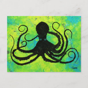 Octopus de olhos azuis - Cartão postal
