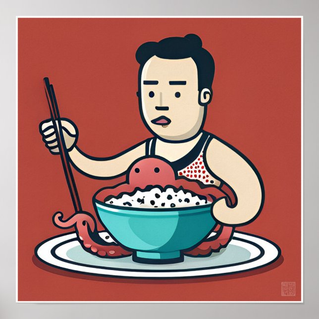 Octopus Delights - Art Impressão (Frente)