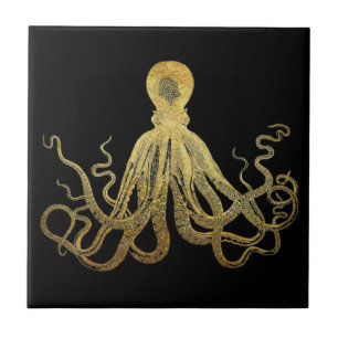 Octopus Dourado de Tinta Preta Costeira Náutica