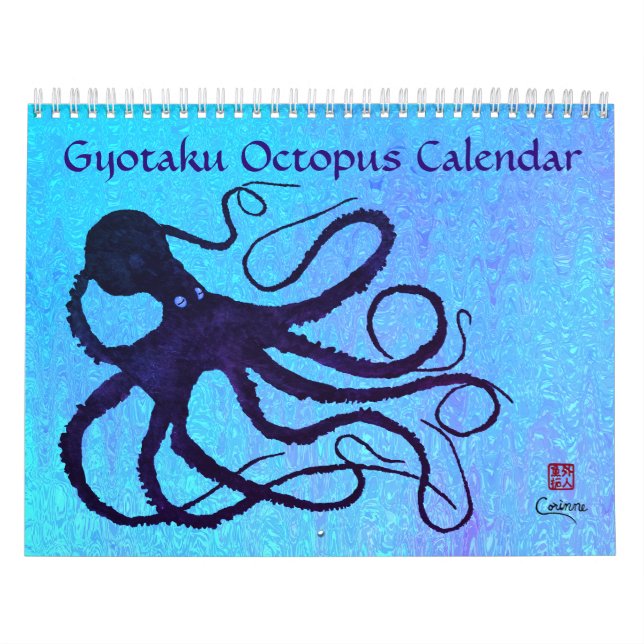 Octopus Gyotaku - Calendário Médio (Capa)