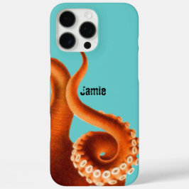 Octopus Laranja Azul-Colorida Aqua