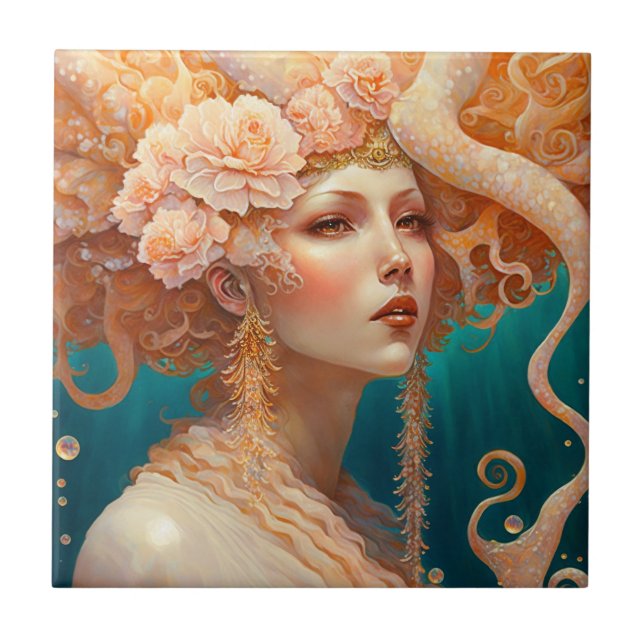 Octopus Mermaid Fantasy Art (Frente)