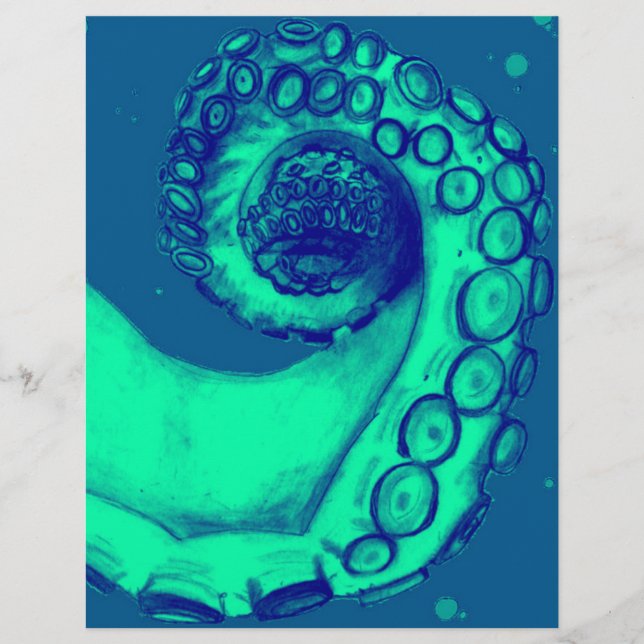 Octopus Náutico Teal e Marinho Tentáculo (Frente)