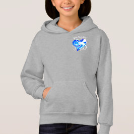 Octopus on Two Tone Blue - Zip Front Hoodie