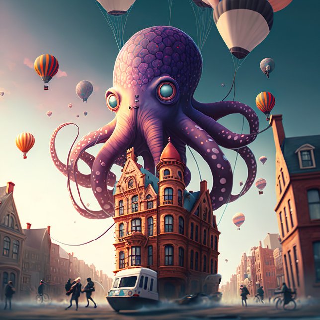 Octopus Overtake Town Quebra-cabeça (Criador carregado)