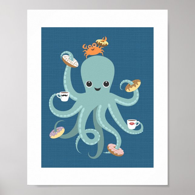 Octopus Poster Impressão (Frente)