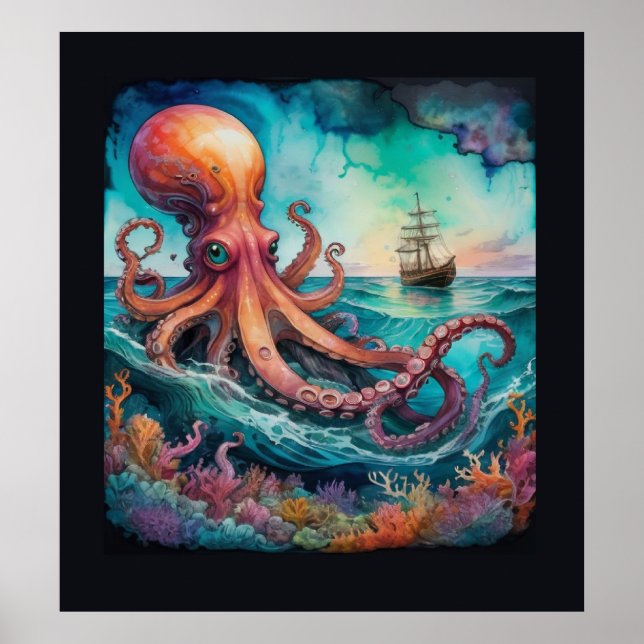 Octopus Ship Poster (Frente)