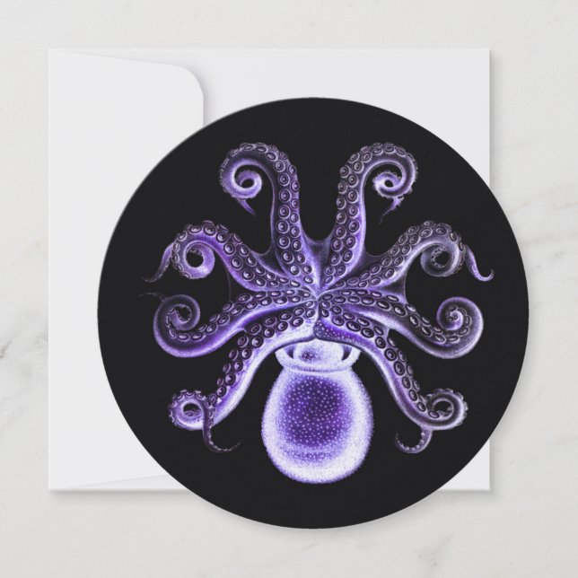 Octopus Vintage Steampunk - Roxo (Frente)