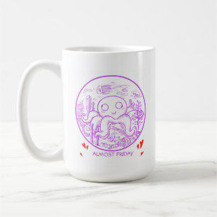 Octopus Xícara de café com Mug Gift Cute Octopus L