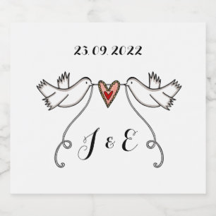 Óculos Brancos Personalizados Rótulos De Garrafa D