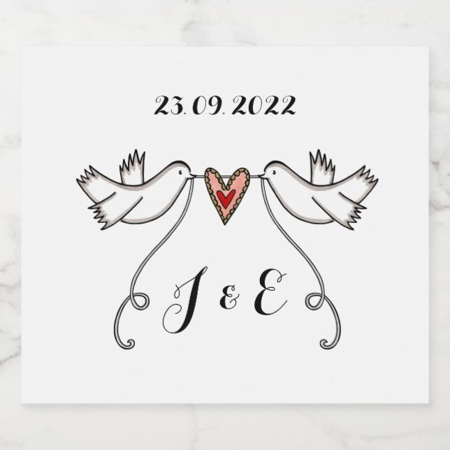 Óculos Brancos Personalizados Rótulos De Garrafa D (Rótulo Único)