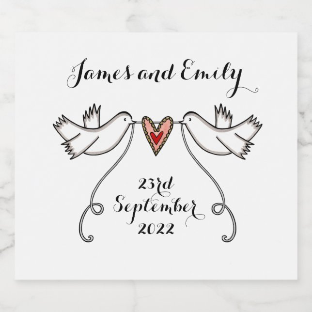 Óculos Brancos Personalizados Rótulos De Garrafa D (Rótulo Único)