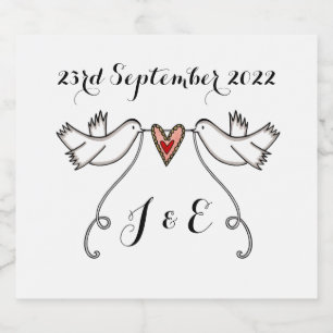 Óculos Brancos Personalizados Rótulos De Garrafa D