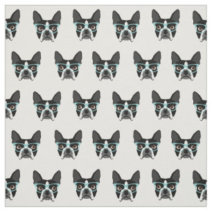 Óculos de Boston Terrier - tecido de cachorro bon