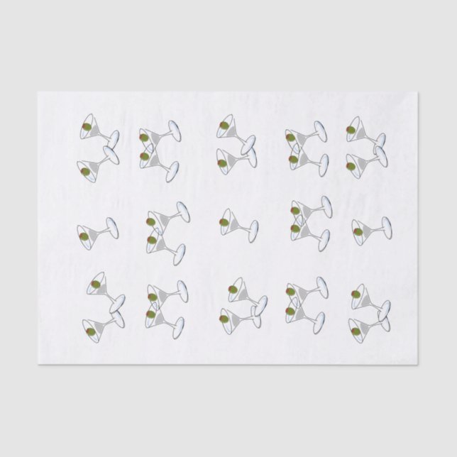 Óculos de Martini de Papel Tecidual (Frente )