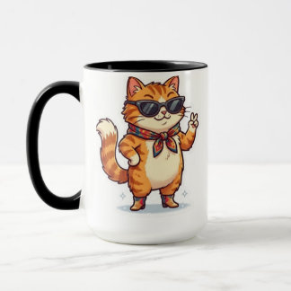Óculos de Sol Atitude Gato canecas Fofo & Moderno