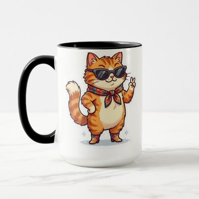 Óculos de Sol Atitude Gato canecas Fofo & Moderno  (Esquerda)