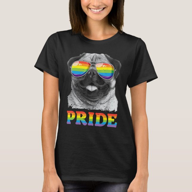 Óculos de sol camiseta da bandeira arco-íris LGBT  (Frente)