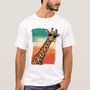 Óculos de Sol de Girafa Legal Camisa Vintage Pôr d