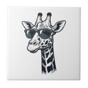 Óculos de Sol de Girafa Legal Camiseta com Gravaçã