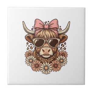 Óculos de sol de vaca das Terras Altas fofos com l