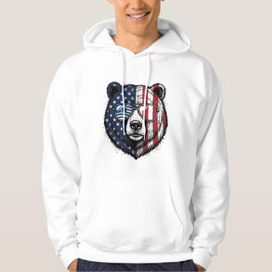 Óculos de Sol do Urso Patriota Camisa Vector Vinta