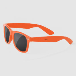 Óculos de sol laranja brilhante com lentes escuras