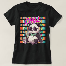 Óculos de Sol Panda Bear Camiseta Gráfica de Verão