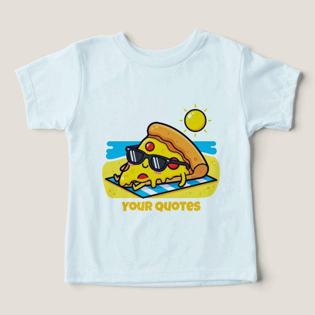 Óculos de Sol Pizza Relaxando na Praia (Design frontal)