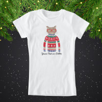 Óculos de Visto de Gato Engraçado, Suéter de Natal