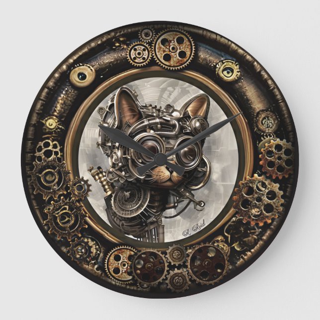 Óculos de Visto de Gatos Steampunk - RELÓGIO DE PA (Frente)