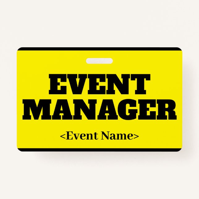 Ocultando o Crachá "EVENT MANAGER" (Frente)